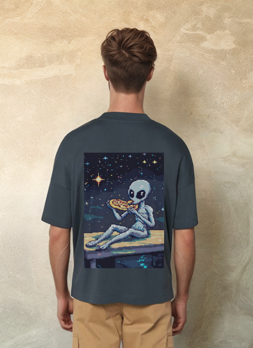 Извънземна Пица - Oversized Тениска