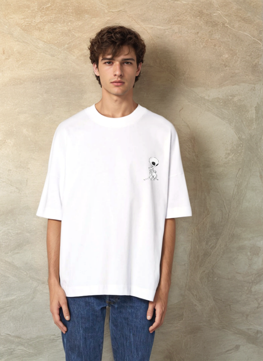 Извънземно И Коте - Oversized Тениска