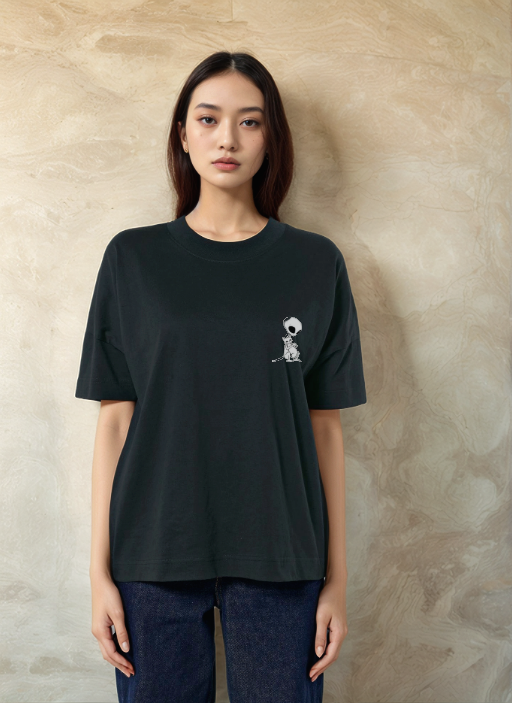 Извънземно И Коте - Oversized Тениска