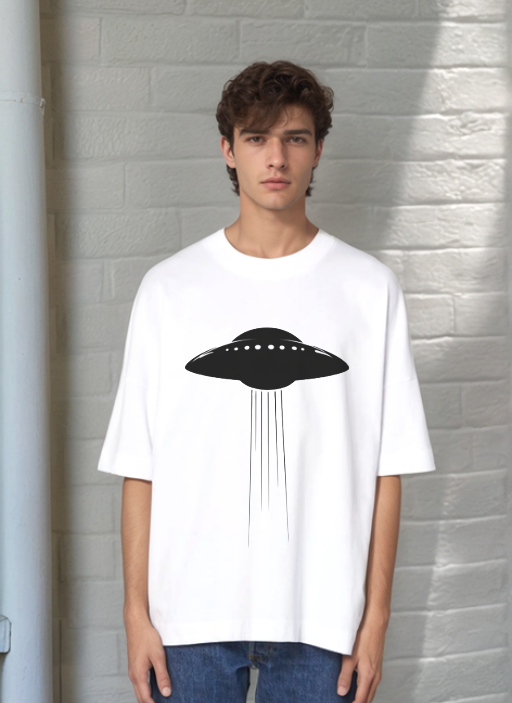 Alien UFO - Oversized Тениска