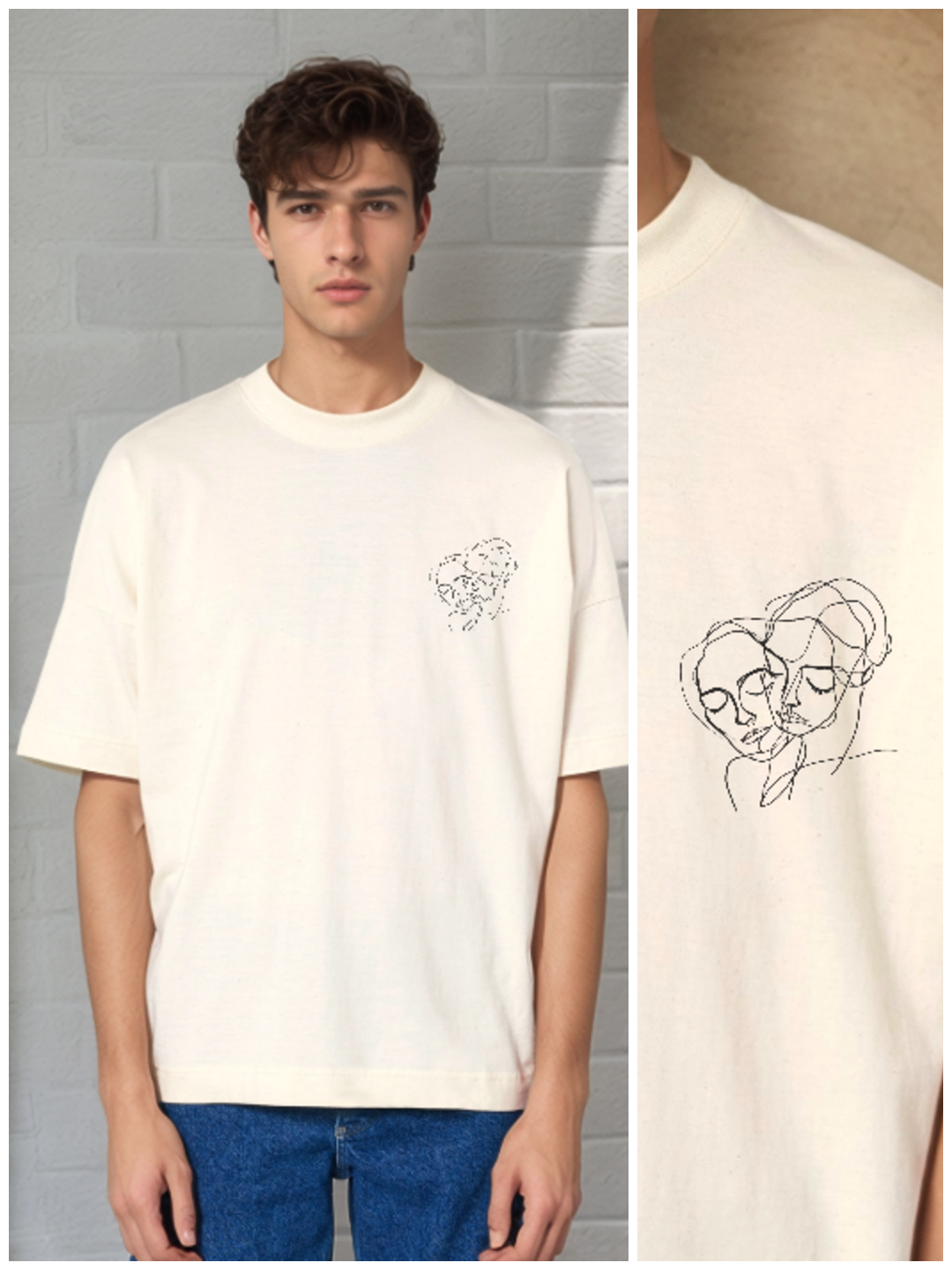 Споделена Нежност - Oversized Тениска (опция за бродерия)