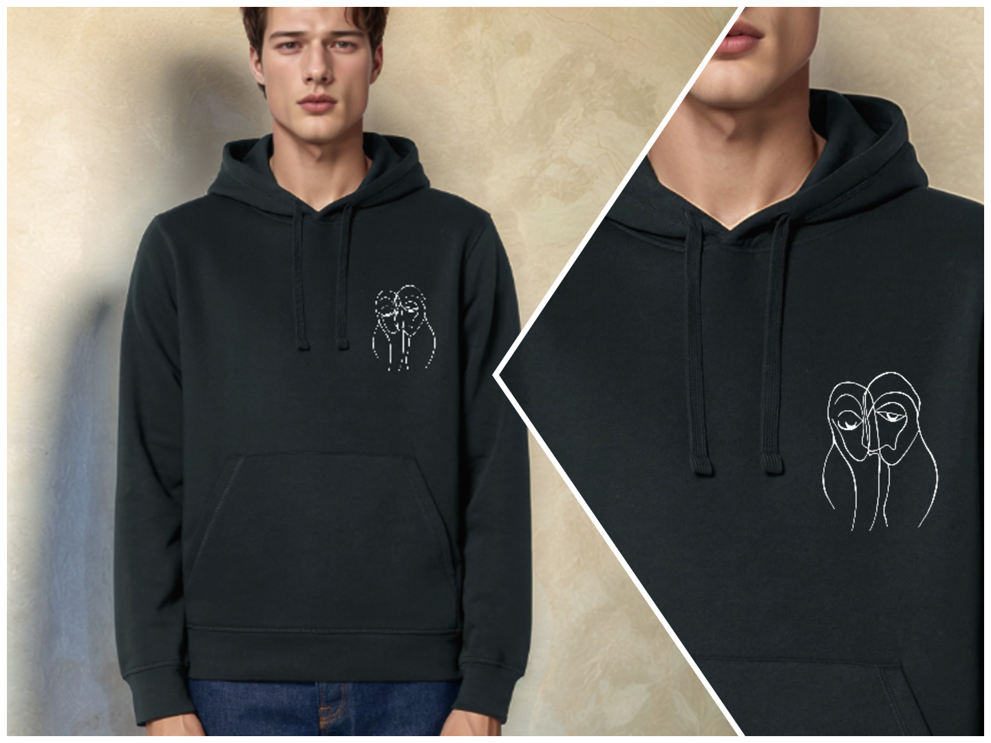 Свързани Души - Суитшърт (опция за бродерия)