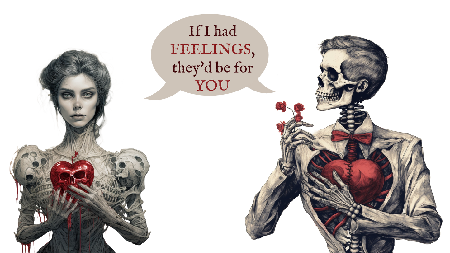 Skeleton Love Story - Steel Bottles For Two