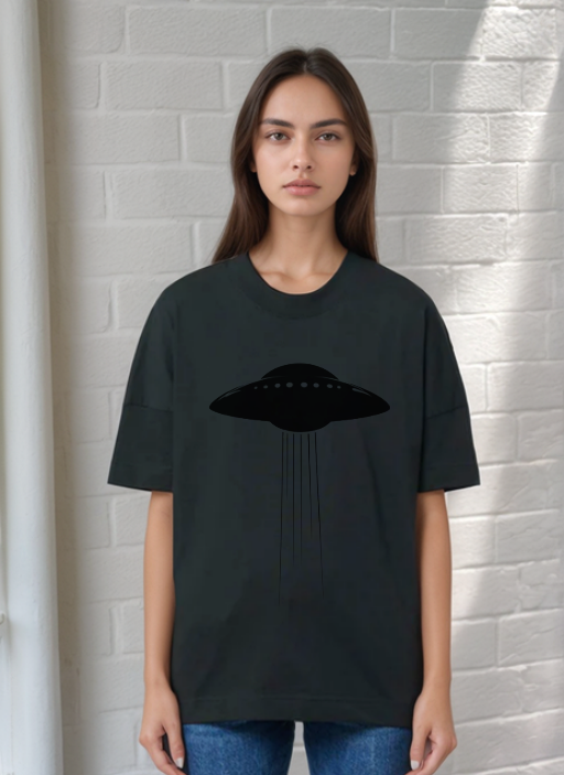 Alien UFO - Oversized Тениска