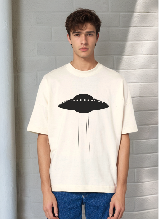 Alien UFO - Oversized Тениска