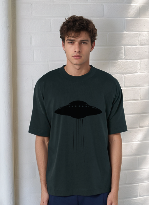 Alien UFO - Oversized Тениска