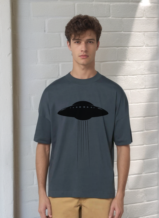 Alien UFO - Oversized Тениска