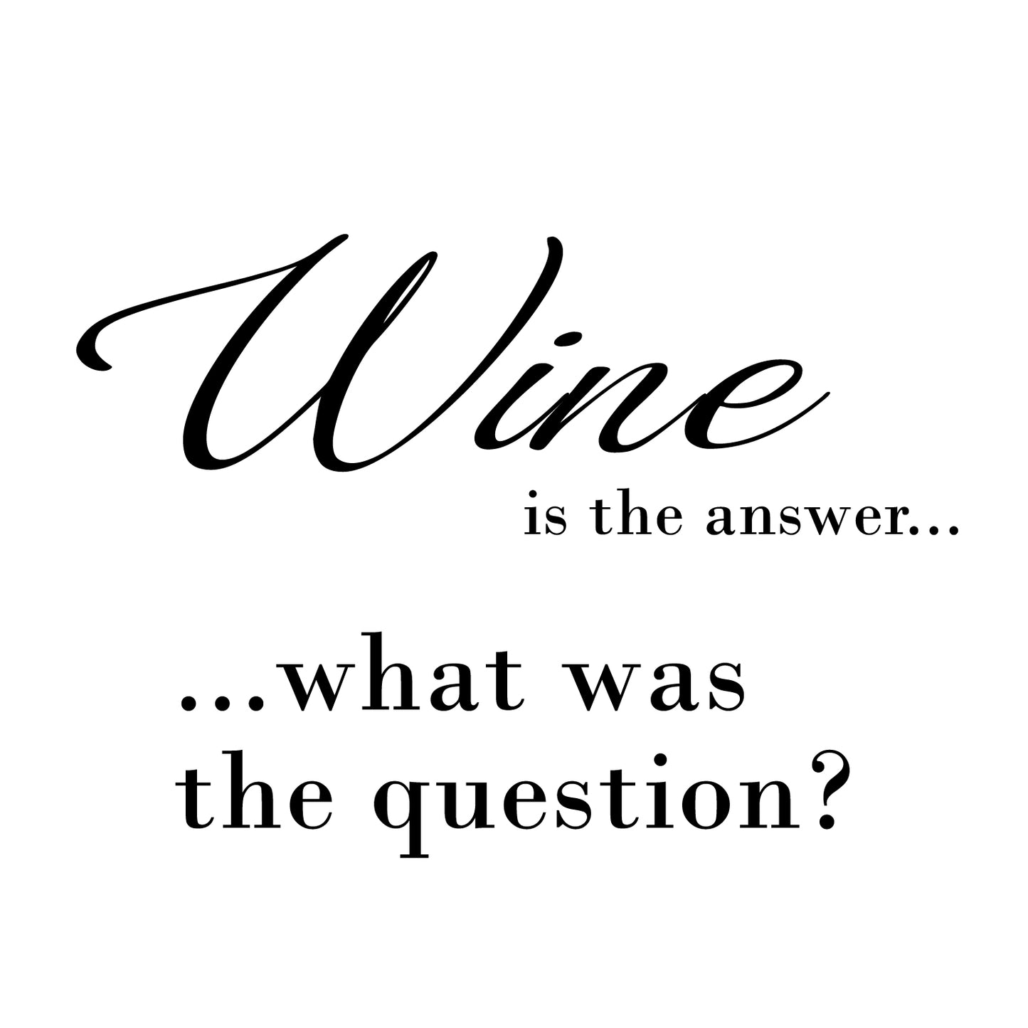 Wine Is The Answer - Чаша