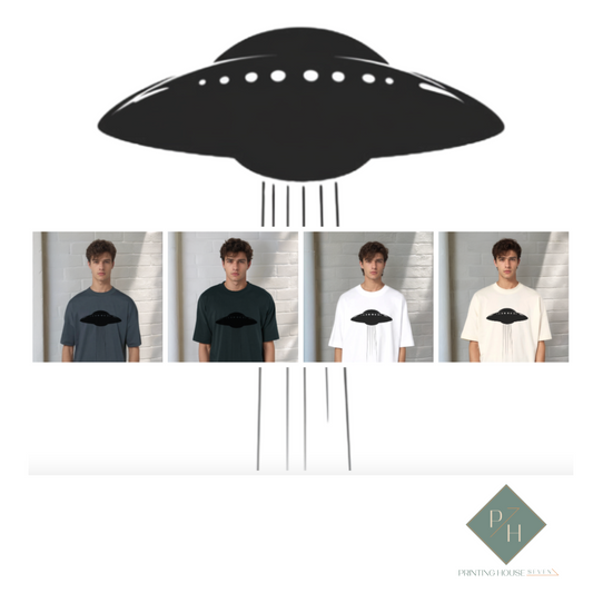 Alien UFO - Oversized Тениска